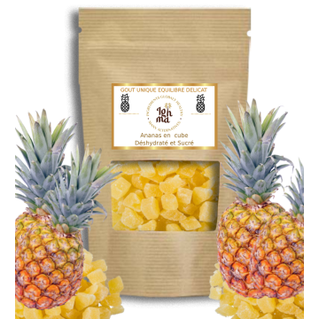 Ananas en petits en cubes Fruits déshydratés Sucrées ighma